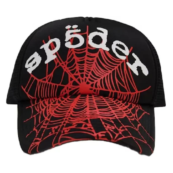 Black Sp5der OG Web V2 Trucker Hat